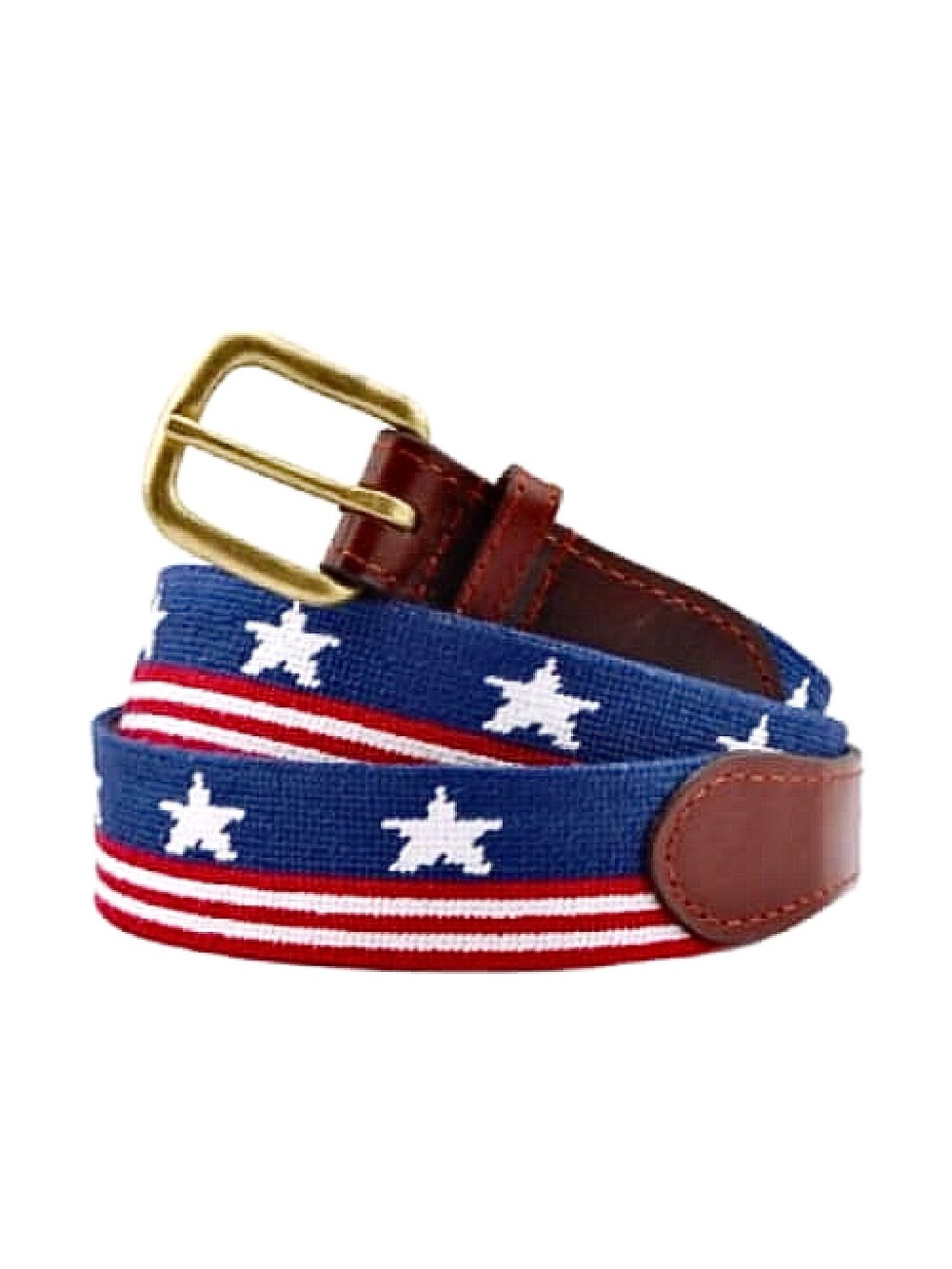 Smathers and Branson Old Glory Needlepoint Belt size 40